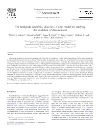 The Tardigrade Hypsibius Dujardini, a New Model for Studying the Evolution of Development