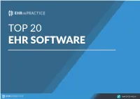 Top 20 Ehr Software