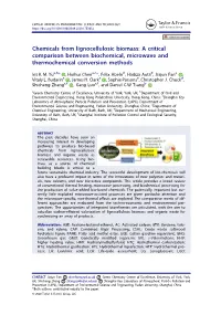 Chemicals from Lignocellulosic Biomass: a Critical Comparison Between Biochemical, Microwave and Thermochemical Conversion Methods