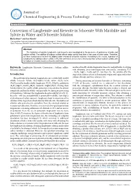 Conversion of Langbeinite and Kieserite in Schoenite With