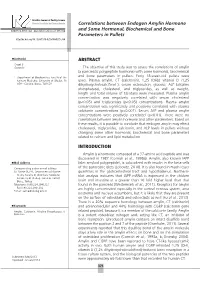 Correlations Between Endogen Amylin Hormone and Some