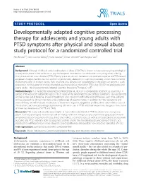 Developmentally Adapted Cognitive Processing Therapy for Adolescents