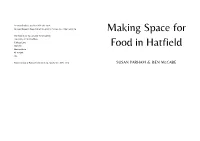 Making Space for Food in Hatfield — 1 Contents