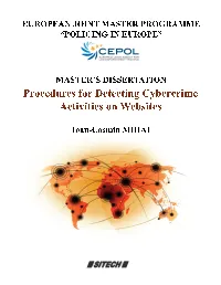 Procedures for Detecting Cybercrime Activities on Websites