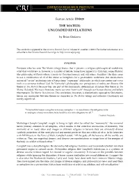 The Matrix: Unloaded Revelations