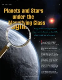 Using the Microlensing Technique, Astronomers Discover an Earth-Like Planet Outside Our Solar System