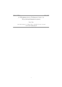 A Mathematical Introduction to Magnetohydrodynamics