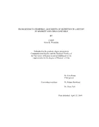 From Sexism to Feminism: Arguments of Definition in a Return to Modesty and Girls Gone Mild