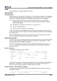 NAME DESCRIPTION Supported Encodings