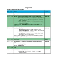 Programme Day 1