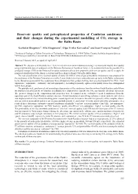 Reservoir Quality and Petrophysical Properties of Cambrian Sandstones and Their Changes During the Experimental Modelling of CO2 Storage in the Baltic Basin