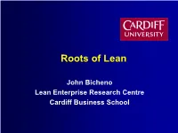 "The Roots of Lean"