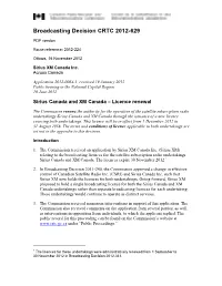 Broadcasting Decision CRTC 2012-629