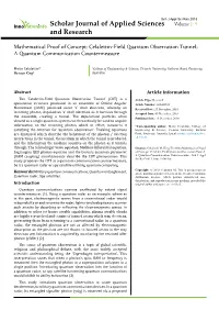 Celalettin-Field Quantum Observation Tunnel; a Quantum Communication Countermeasure