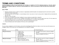 Terms and Conditions