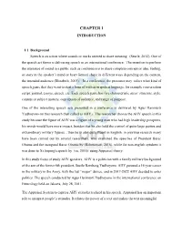 Chapter I Introduction