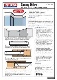 Coving Mitre FAI MBCOVE125 Saw Guide Tool for Mitre Cutting of Coving