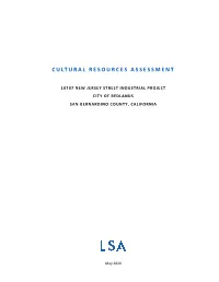 Cultural Resources Assessment