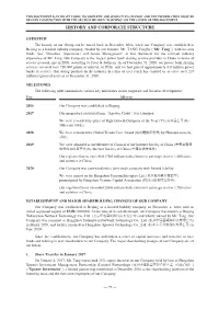 History and Corporate Structure