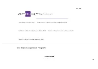 Our Exploit Acquisition Program