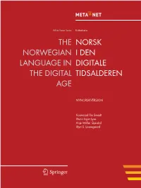 The Norwegian Language in the Digital Age