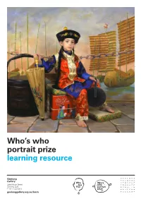 Who's Who Portrait Prize Learning Resource