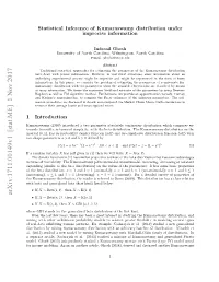 Arxiv:1711.00149V1 [Stat.ME] 1 Nov 2017 Rml Aoal,I Em Fsmlct,Wt H Eadsrbto.T Distribution