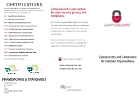 Certifications