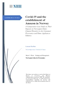 Covid-19 and the Establishment of Amazon in Norway