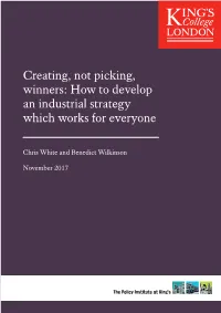Creating, Not Picking, Winners: How to Develop an Industrial Strategy Which Works for Everyone