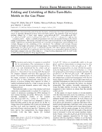 Folding and Unfolding of Helix-Turn-Helix Motifs in the Gas Phase