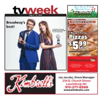 Pizzas $ 99 5Each (Additional Toppings $1.40 Each)