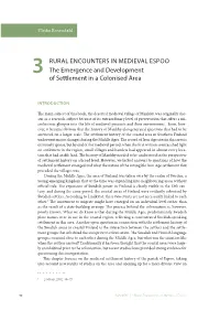 RURAL ENCOUNTERS in MEDIEVAL ESPOO the Emergence And