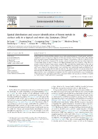 Spatial Distribution and Source Identification of Heavy Metals In