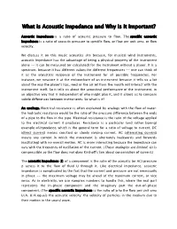 What Is Acoustic Impedance and Why Is It Important?