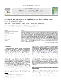 Comparison and Generalisation of Spatial Patterns of the Urban Heat Island Based on Normalized Values