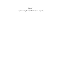 Exhibit I Implementing Solar Technologies at Airports