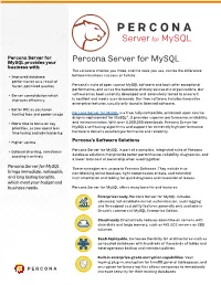 Percona Server for Mysql