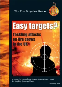 Tackling Attacks on Fire Crews in the UK