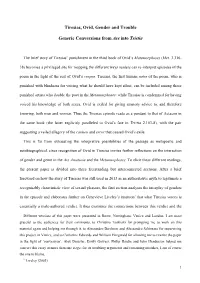 Tiresias, Ovid, Gender and Trouble Generic Conversions from Ars Into