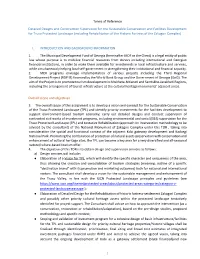 1 Terms of Reference Detailed Designs and Construction Supervision for the Sustainable Conservation and Facilities Development F