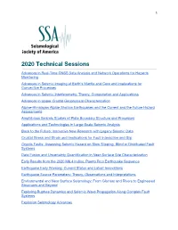 2020 Technical Sessions