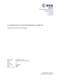 Classification of Geosynchronous Objects
