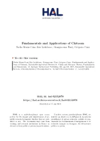 Fundamentals and Applications of Chitosan Nadia Morin-Crini, Eric Lichtfouse, Giangiacomo Torri, Grégorio Crini