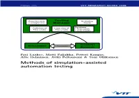 Methods of Simulation-Assisted Automation Testing