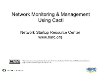 Network Monitoring & Management Using Cacti