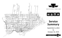 SERVICE SUMMARY – Introduction Abbreviations Avg Spd