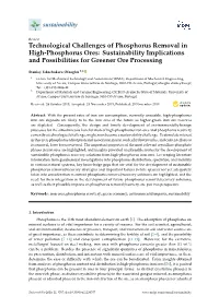 Technological Challenges of Phosphorus Removal in High-Phosphorus Ores: Sustainability Implications and Possibilities for Greener Ore Processing