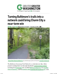 Turning Baltimore's Trails Into a Network Could Bring Charm City a Near-Term