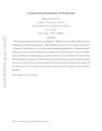 Arxiv:0704.3102V2 [Gr-Qc] 2 Jul 2007 Asnmes 47.Y 02.40.Ky 04.70.Dy, Numbers: PACS D and ﬂat Is Geometry the Structure